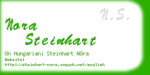 nora steinhart business card