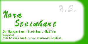 nora steinhart business card
